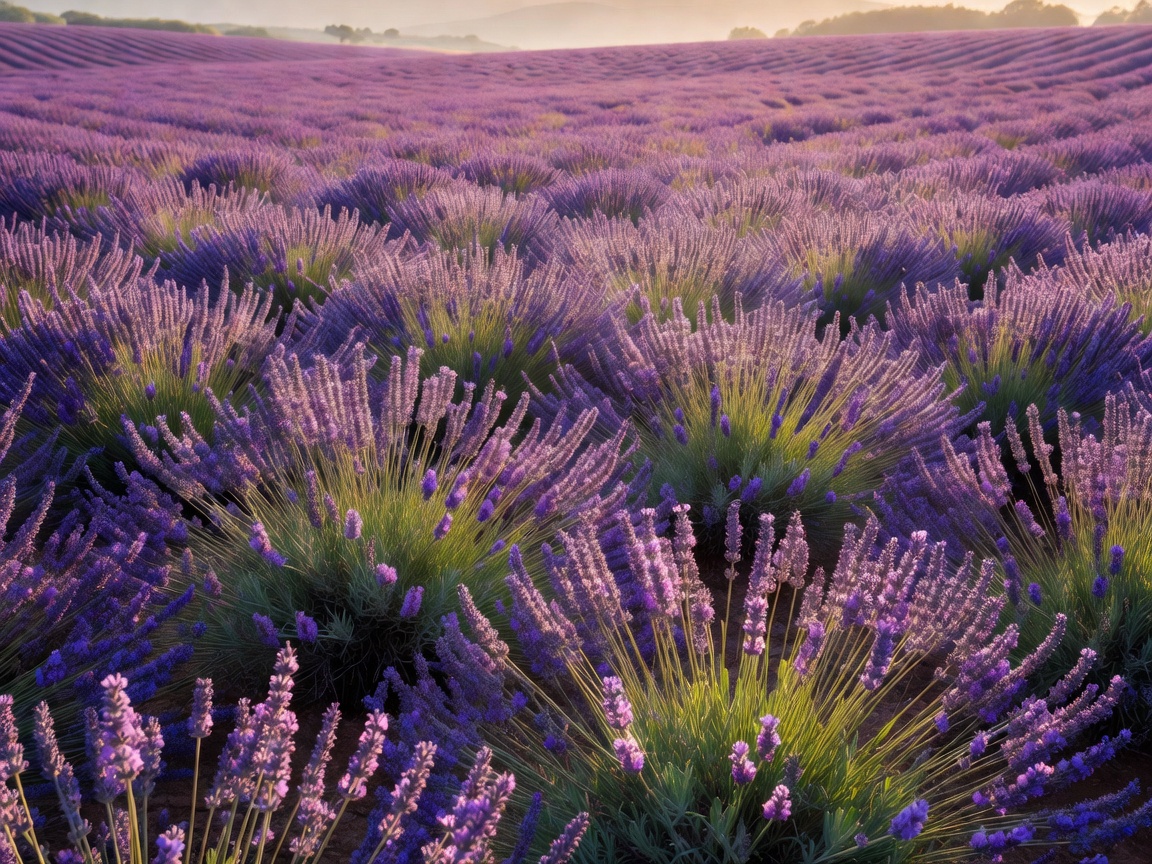 Field of blooming lavender